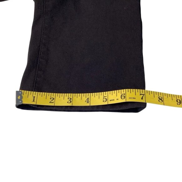 LL Bean Straight Leg Classic Fit High Rise Stretch Womens Jeans Size 14 Black - Picture 6 of 8